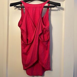 lululemon athletica Pink Racerback Tank Top with shelf bra